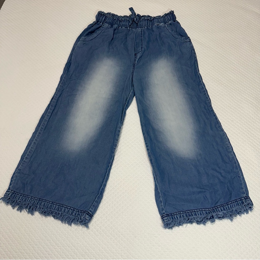 Zenana Outfitters Women’s Frayed Hem Blue Jeans Sz XL